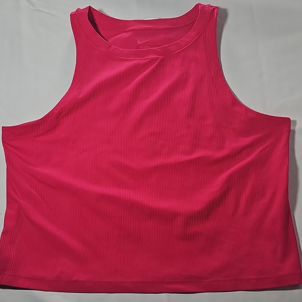 Nike Zenvy Dri-FIT Ribbed Training Tank Top Pink HF2765-666 Womens XL